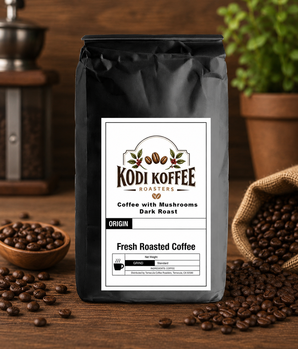 Coffee with Mushrooms Dark Roast
