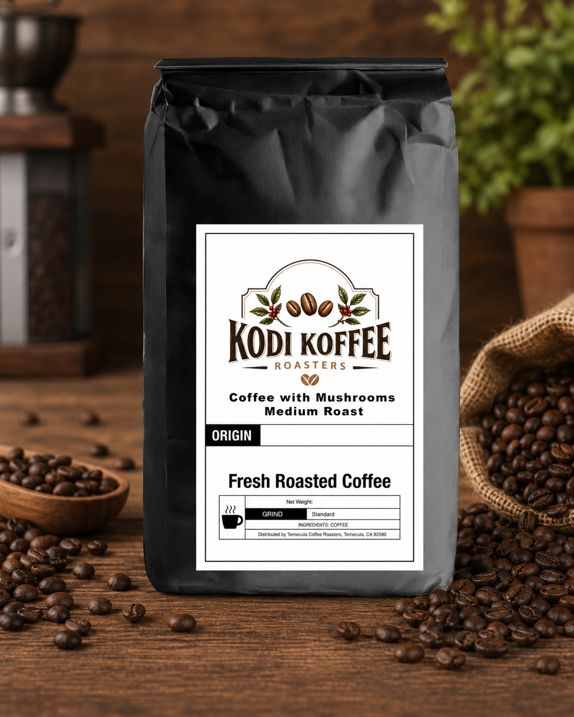 Coffee with Mushrooms Medium Roast